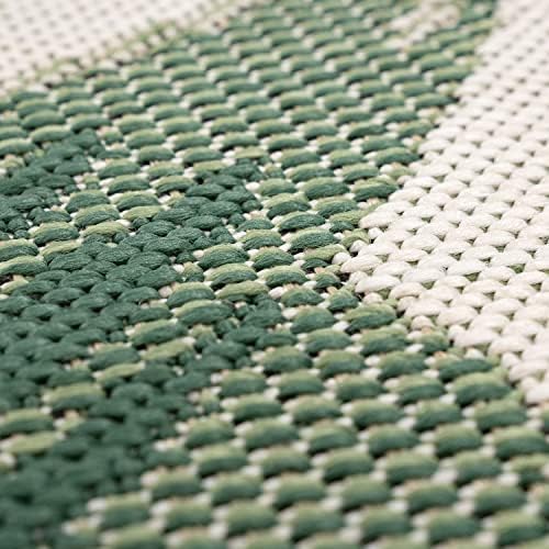 Paco Home Tropical Outdoor Rug Palm Tree & Jungle Design Flatweave in Green Beige, Size: 5'3" x 7'7" - Image 2