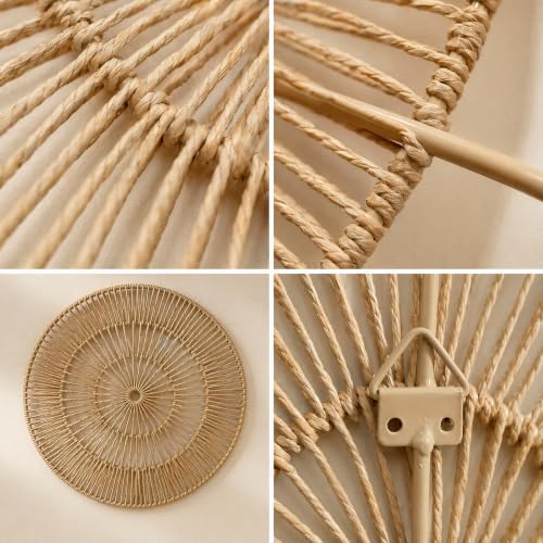 Wicker Wall Decor Baskets, 6 Packs Boho Wall Art - 20",18",16",14",12,10" - Image 3
