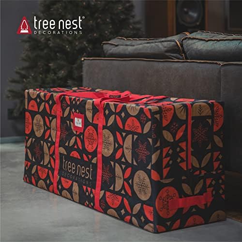 Tree Nest Rolling Christmas Tree Storage Bag 7.5ft Christmas Tree Box for Xmas Artificial Disassembled Trees Holiday Extra Large Storage Bags Container with Wheels & Handles Waterproof Canvas Oxford - Image 3