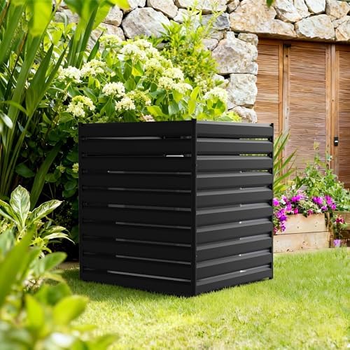 2 Panels Air Conditioner Fence，42" H x 38" W Outdoor Freestanding Privacy Panel Screen Trash Can Decorative Fence Panel No Dig Backyard Fencing for AC, Patio, Pool, Outside, Backyard, Balcony - Image 6