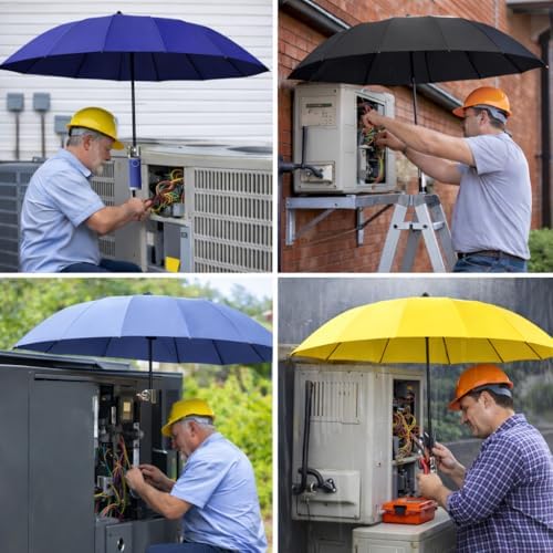 Hvac Umbrella with Magnetic Base & Clamp, Outdoor Work Umbrella - Image 7