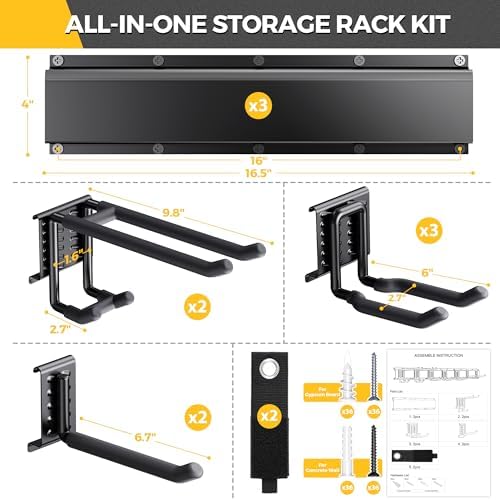 LBT 49.5"Garage Tool Organizer Wall Mount 500lbs Garden Tool Organizer - Image 2