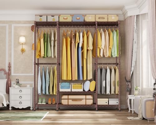 Ulif E3 Heavy Duty Garment Rack 4-Tier Freestanding Closet Organizer System - Image 6