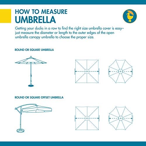 DUCKCOVERS Ultimate Waterproof 101 Inch Patio Offset Umbrella Cover with Integrated Installation Pole, Patio Furniture Covers - Image 4