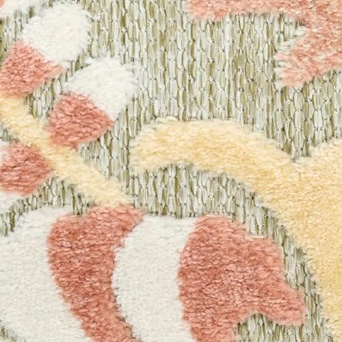 Nourison Home Aloha Sage Rose 5'3" x 7'5" Area Rug - Easy Clean, Non Shedding, Bed Room, Living Room, Dining Room, Kitchen (5' x 8') - Image 7