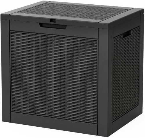 Outdoor Storage Box,42 Gallon Waterproof Resin Patio Deck Box by ATMELT