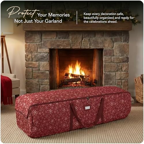 Covermates Christmas Tree Storage Bag, Red Snowflake - Image 2
