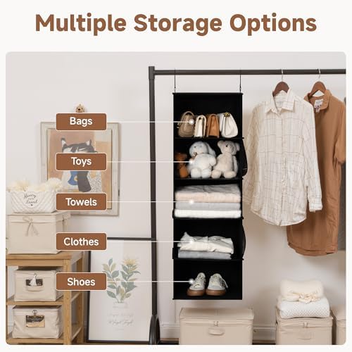 StorageWorks Hanging Closet Organizer for Small Closets, 5 Shelf - Image 4