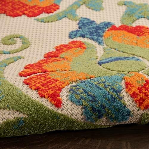 Nourison Home Aloha Red Multicolor 2'3" x 8' Area Rug - Easy Clean, Non Shedding, Bed Room, Living Room, Dining Room, Kitchen (8' Runner) - Image 7