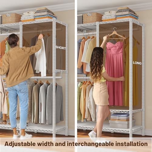 Raybee Clothes Rack, Heavy Duty Freestanding Closet Storage System 1100LBS - Image 6