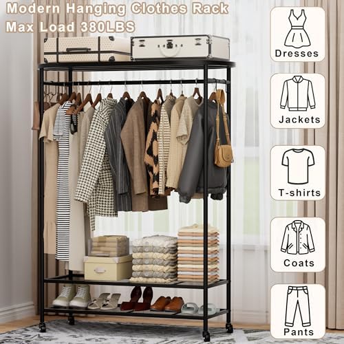 BACEKOLL Clothes Rack with Cover Heavy Duty Rolling Portable Closet 380LBS - Image 4