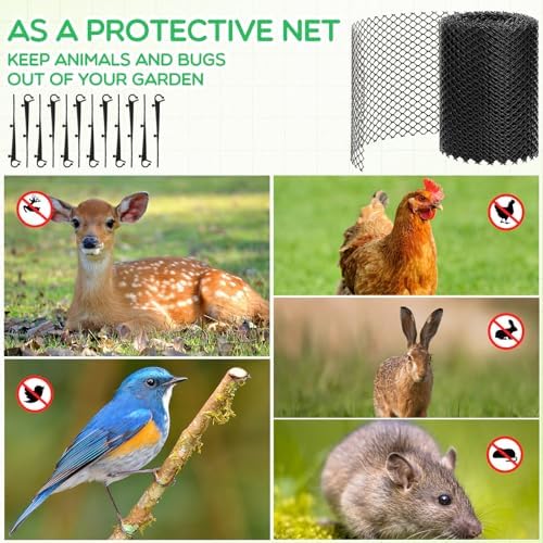 Windyun Gutter Guards Roll Black Plastic Guards Mesh Downspout Pipe Gutter Cover Filter Gutter Protection Netting with Clip Fixed Hooks Preventing from Twigs Debris Leaves Clogged (10 Set,6'' x 20') - Image 4