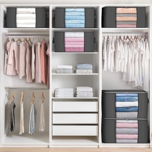 90L Large Storage Bags, 10 Pack Clothes Storage Bins Closet Organizers - Image 5
