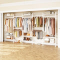 ONBRILL H5 Wall Mounted Closet System, Industrial Pipe Clothes Rack, White by ONBRILL