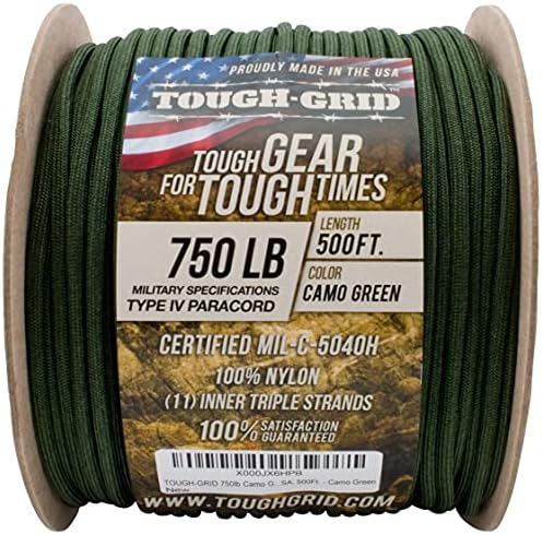 TOUGH-GRID 750 Paracord, 100% Nylon, Made in USA, Type IV Mil-Spec Cord - Image 3