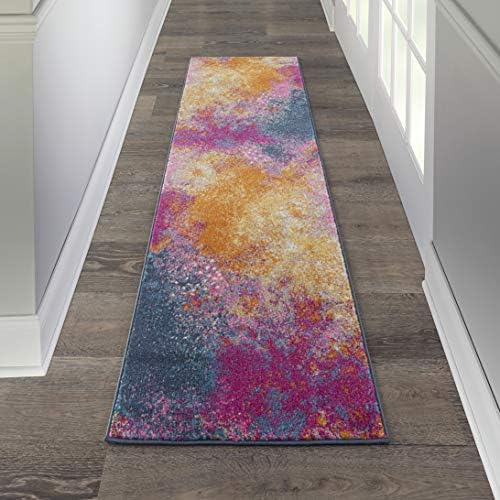 Nourison Home Passion 8' Runner Multicolor Fabric Modern Area Rug (8' Runner) by NourisonHome