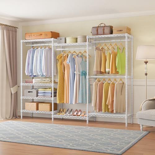 VIPEK V5 Plus Heavy Duty Clothes Rack, Large Modular Closet System, White - Image 2