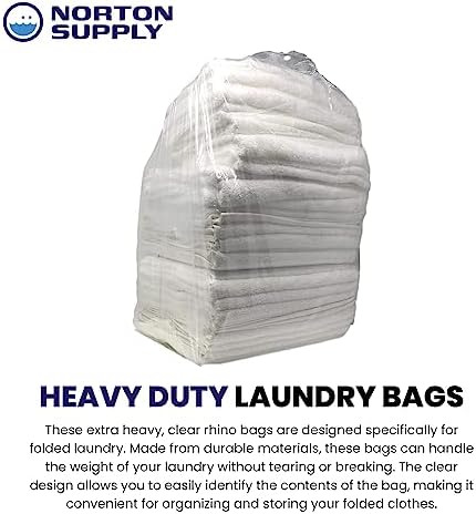 Norton Supply Rhino Bag: 30 Gal Capacity Heavy Duty and Waterproof Large Clear Plastic Storage Bags Jumbo Size for Clothes, Comforters, Luggage, Bedding, Travel Supplies, Packing and Moving - Reusable - Image 2
