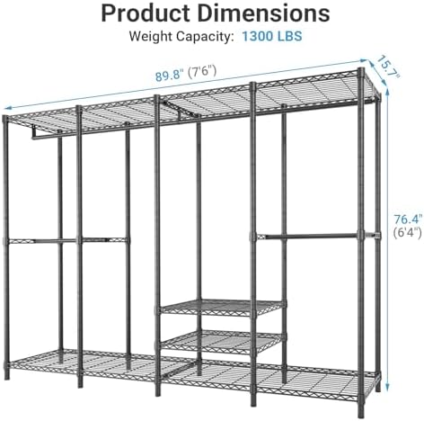 VIPEK V40 Plus Clothes Rack, Large Modular Closet System for Hanging - Image 4