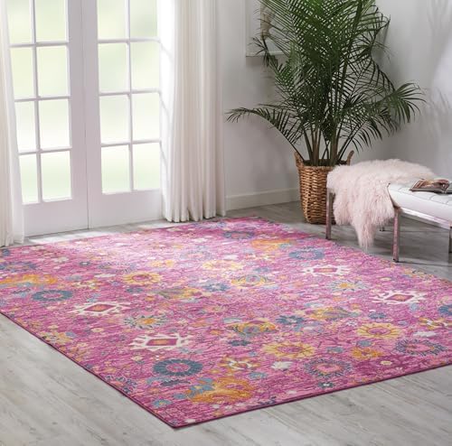 Nourison Home Passion Fuchsia 9' x 12' Area Rug - Easy Clean, Non Shedding, Bed Room, Living Room, Dining Room, Kitchen (9' x 12') - Image 4
