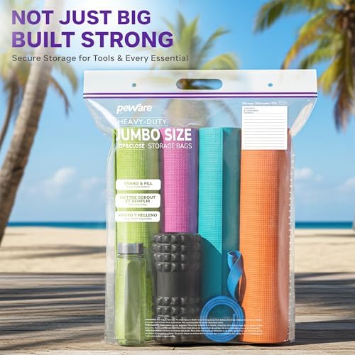 Heavy Duty 20 Gallon Jumbo Storage Bags, 6 Mil Handle Big Zip Seal Lock Bag - Image 6