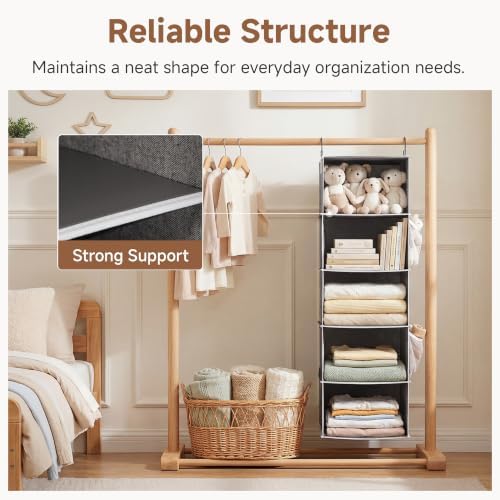 StorageWorks Hanging Closet Organizer for Small Closets, 5 Shelf - Image 5