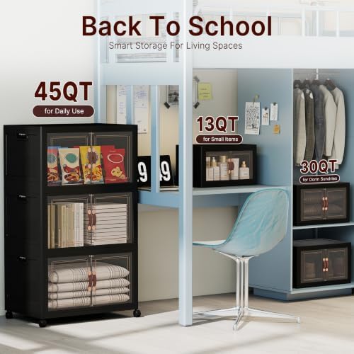 UAMFURI Stackable Storage Bins with Lids, 720QT Lockable Storage Cabinet - Image 5
