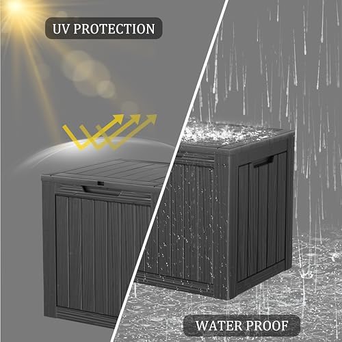 35 Gallon Pro Deck Boxes Outdoor Waterproof, Outdoor Storage Box with Lockable Lid & UV-Resistant for Patio Furniture, Outdoor Cushions, Garden Tools and Pool Supplies, Black - Image 5