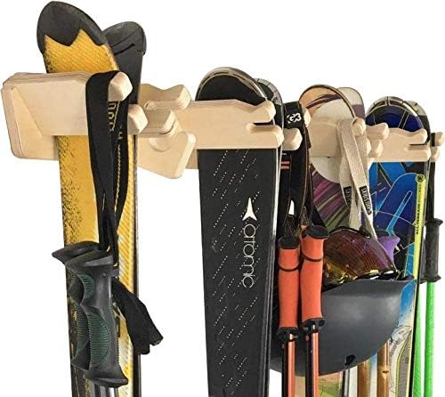 Pro Board Racks The Apres Vertical Ski Storage Rack (Holds 4 Sets of Skis) - Image 3
