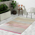 Fab Habitat Outdoor Rug - Waterproof, Fade Resistant, Crease-Free - Premium Recycled Plastic - Striped - Porch, Deck, Balcony, Mudroom, Laundry Room, Patio - Cancun - Candy - 2.5 x 8 ft Runner by FabHabitat