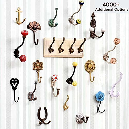 Indian Shelf Pack of 3 Iron Wall Hooks for Hanging - Silver Feather Coat Hook Modern - Iron Farmhouse Hooks - Feather Key Hanging - Image 4