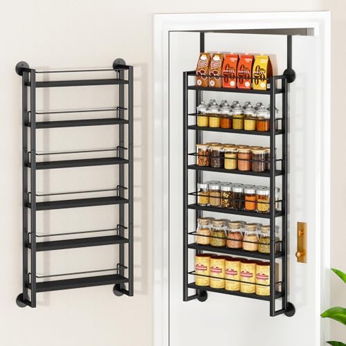IBUYKE Over the Door Spice Organizer,Door or Wall Mount,Black TLJ028B by IBUYKE