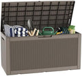 LAUSAINT HOME 320 Gallon Outdoor Storage Box, Package Delivery Box with Lockable Lid, Deck Box Outdoor Waterproof For Garden Tools, Patio Cushions(320 Gallon,Grey) by LAUSAINTHOME