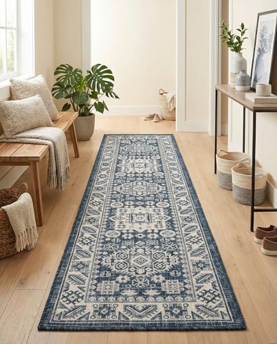 Rugs.com - Outdoor Aztec Rug – 8 Ft Runner Blue Indoor/Outdoor Rug – Weather-Resistant Flatweave for Patios, Porches, and Entryways - Image 5