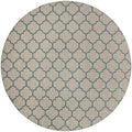 Unique Loom Outdoor Trellis Collection Area Rug - Trellis (Round 13' 0" x 13' 0", Gray/ Ivory) by UniqueLoom