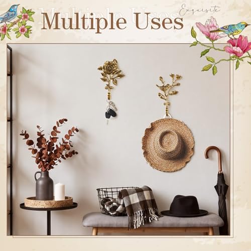 4 Pack Vintage Bird Hooks for Wall Decorative Hooks,5.8 to 6.5 in - Image 4