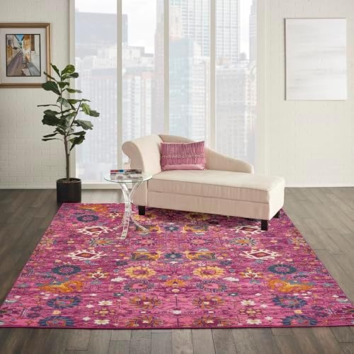 Nourison Home Passion Fuchsia 9' x 12' Area Rug - Easy Clean, Non Shedding, Bed Room, Living Room, Dining Room, Kitchen (9' x 12') - Image 6