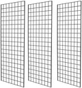 Heavy Duty Gridwall Panels Commercial Grade Grid Panel for Retail Display Wall 2' Width x 5' Height, Black (Pack of 3) by 7RiversART