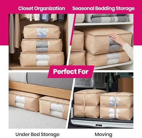 Storage Bags for Comforter, Clothes & Bedding Sets With Cedar Protection - Image 7