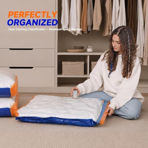 Vacbird Vacuum Storage Bags Jumbo with Pump for Clothes & Bedding,18 Pcak - Image 6