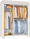 ULIFHOME F7C Medium Clothes Rack with Cover, 6-Tier Covered Clothing Rack by UlifHome