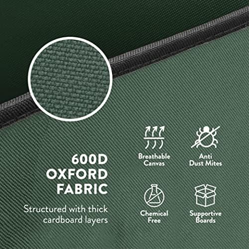 ZOBER Christmas Ornament Storage Box - Stores 128 3" Ornaments with Individual Trays - Tear Proof 600D Oxford Fabric - ornament organizer storage box, Durable Christmas Containers Holder - Green - Image 5
