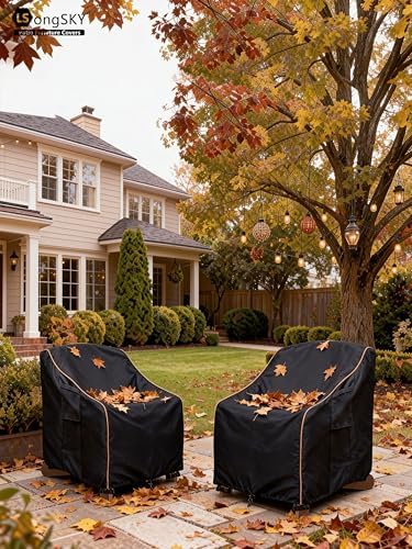Adirondack Chair Covers 2 Pack,Waterproof Heavy Duty Outdoor Chair Covers,Adirondack Patio Chair Covers for Outdoor Furniture,(33W x 35 D x 36 H inches),Black - Image 6