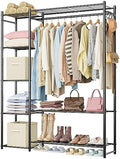 HOMIDEC Wardrobe Closet,Portable Clothes Rack with 4 Tiers Shelves by DecorateYourHome