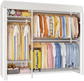 ULIFHOME Clothes Rack with Cover Covered Clothing Racks for Hanging Clothes by UlifHome