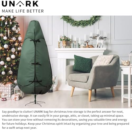 Upright Christmas Tree Storage Bag - 9 ft Green, Fits 8-10 ft Trees - Image 3
