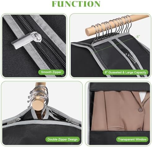 KEEGH Space Saving Hanging Garment Bag, Large Garment Bag 50 In, 3 PCS - Image 6