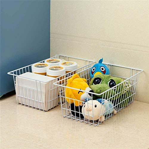 Slideep Farmhouse Freezer Baskets Organizer Storage Bins Large Organizer Baskets for Storage, Office, Bathroom, Pantry Organization Storage Bins Rack with Handles 6 Pack - Image 6