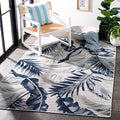 SAFAVIEH Washable Rug Outdoor Cabana Collection - 6'5" x 9'6", Grey & Navy, Non-Shedding & Easy to Clean, Ideal for Patio, Backyard, Mudroom (CBN452N) by Unknown