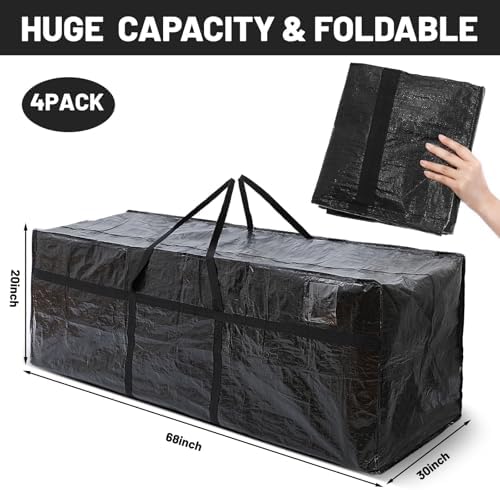 4 Pcs 176 Gallon Extra Large Moving Bags Heavy Duty Storage Bag - Image 2